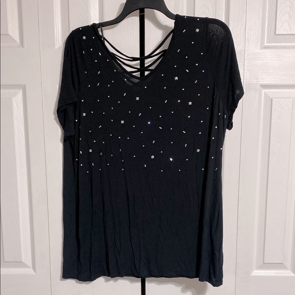Belle by Belldini black lightweight top blouse blouse size 2X